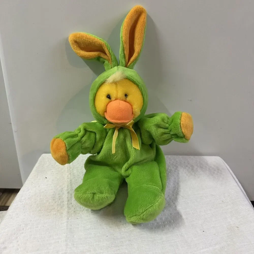 1998 GAC Easter Duck In Green Bunny Suit Plush Stuffed Animal 13